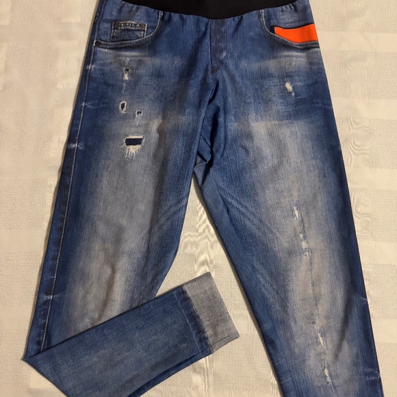 Live!  Jersey Leggings Faded Blue Size P/S - Picture 1 of 8